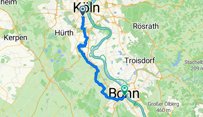 Erlebnisroute Süd - Vom Kölner Volksgarten zum Bonner Hofgarten