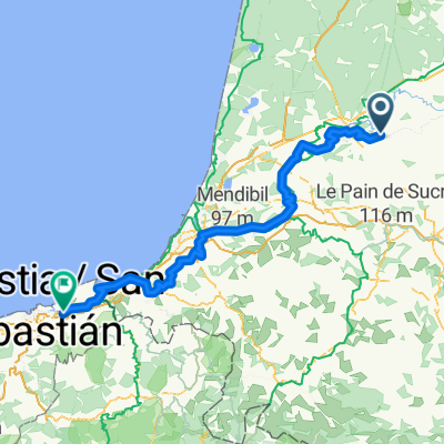 Lengthy bike tour from Hinx to Lezo