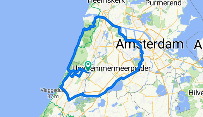 Groot rondje Duinen - Amsterdam 122 km