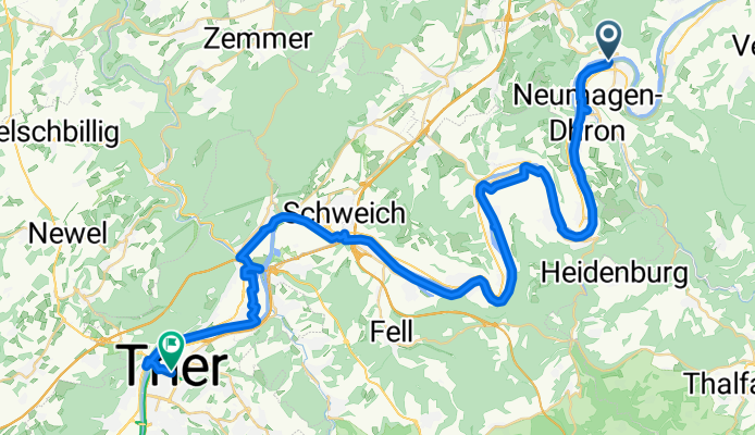 Lange Radrunde von Piesport nach Trier