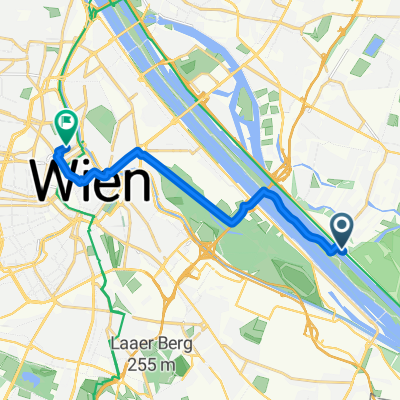 Ausfahrt von Lobau nach Wien