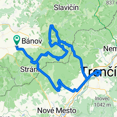 Trenčín přes Zemianske Podhradie, Bojkovice a Vyškovec z Nivnice