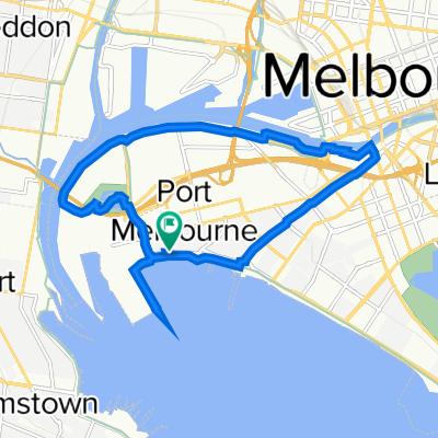 bike tour through Port Melbourne