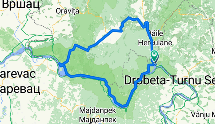 Orsova-Berzasca-Moldova Noua-Moldovita-Carbunari-Sopotu Nou-Dalboset-Iablanita-toplet-Orsova