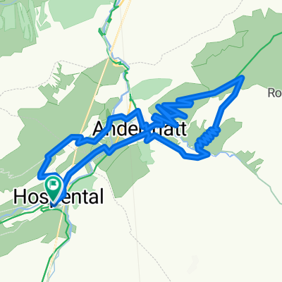 Hospental - Andermatt - Oberalp - Andermatt - Hospental