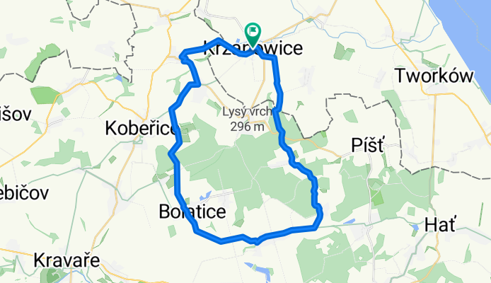 Krzanowice-Bela-Bohuslavice-Bolatice-Rohov-Krzanowice