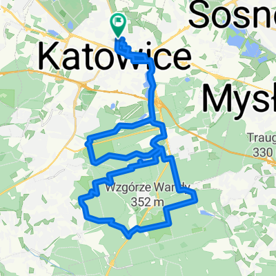 Rybaczówka - Las Murckowski z wariantami