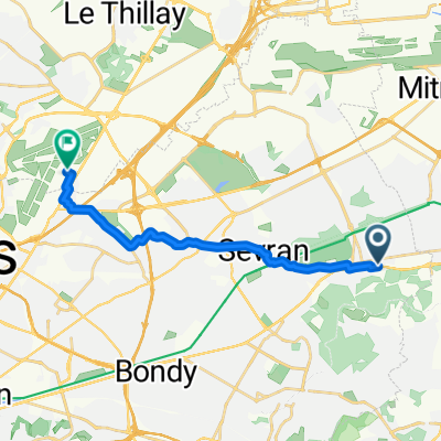 ride from Vaujours to Bonneuil-en-France