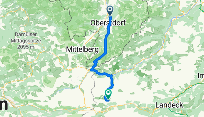 Oberstdorf - Rappenseetal - Abzwei nach Schwarzer Hütte - Übergang Warth ca. 1780 hm - Kaisers - Leutkircher Hütte