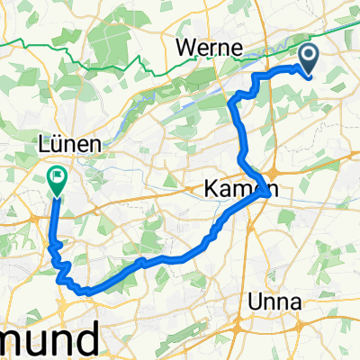Lange Anfahrt via Reiterhof/ Kamen Süd Scharnhorst