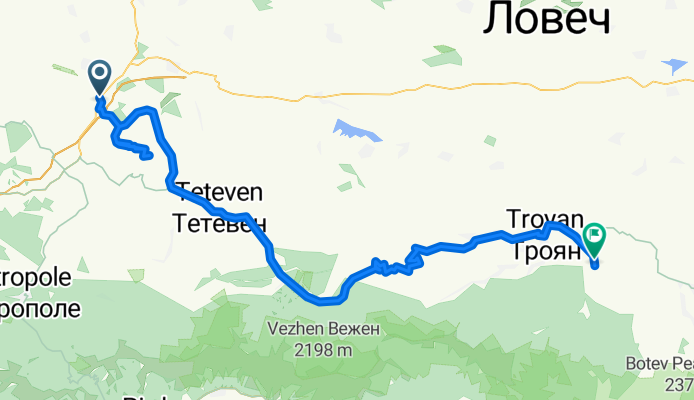 Den 1 a 2, Yablanitza, Glozhene Monaster, Teteven, Ribarica, 108 km, 1820m 