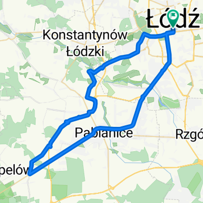 Łódź - Ksawerów - Pabianice - Dobroń - Piątkowisko - Górka Pabianicka - Łódź (2016-12-17)