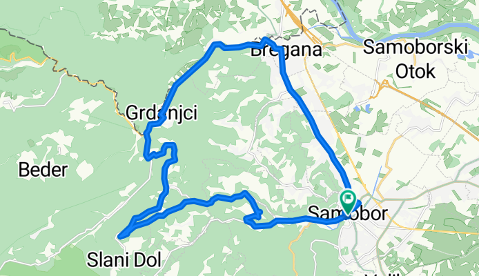 Samobor - Bregana - Grdanjci - Vratnik - Slani dol - Hamor - Samobor