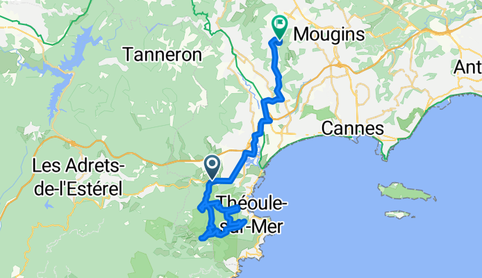 ride from Mandelieu-la-Napoule to La Roquette-sur-Siagne