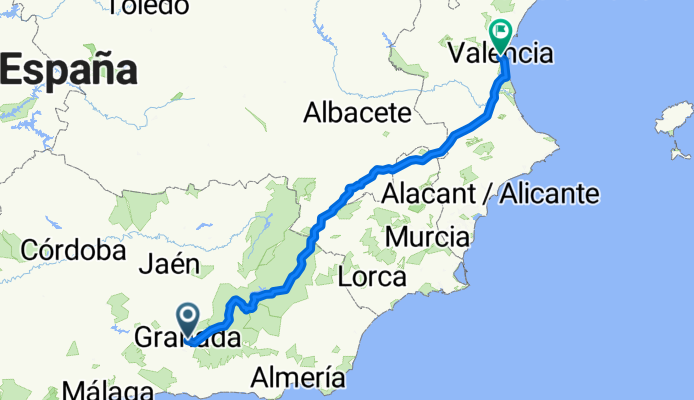 Spain 2017 Granada to Valencia Inland