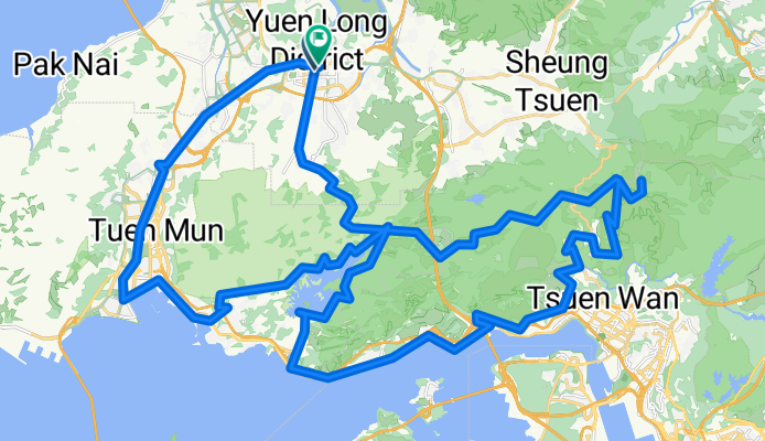 元朗, 大棠, 大帽山, 汀九, 大欖水塘, 黃金泳灘, 洪水橋