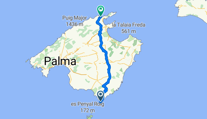 Mallorca: de sud a nord, cap de ses Salines-cala Sant Vicenç