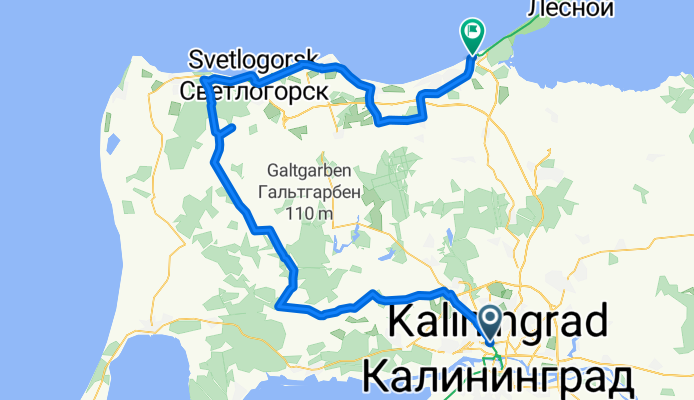 Kaliningrad - Zelenogradsk CLONED FROM ROUTE 283190