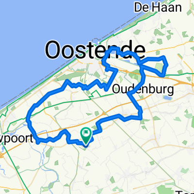 Oostende en omstreken mooi! 68km