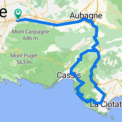 La Ciotat par la Route des Crètes