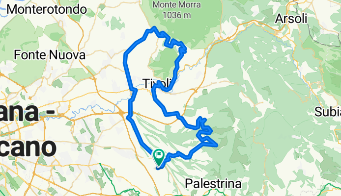 Zagarolo - Guidonia - Marcellina - San Polo - Tivoli - San Gregorio - Casape - Poli - Gallicano - Zagarolo