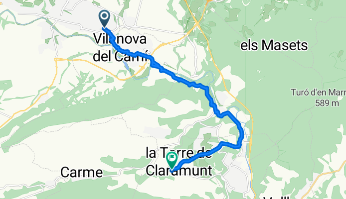ride from Igualada to la Torre de Claramunt