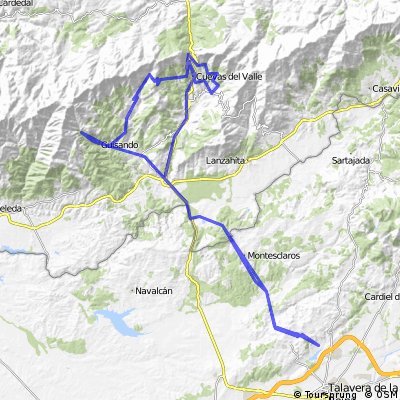 refuguio Nogal del barranco (la Cabra), la Centenera y el Sidrillo