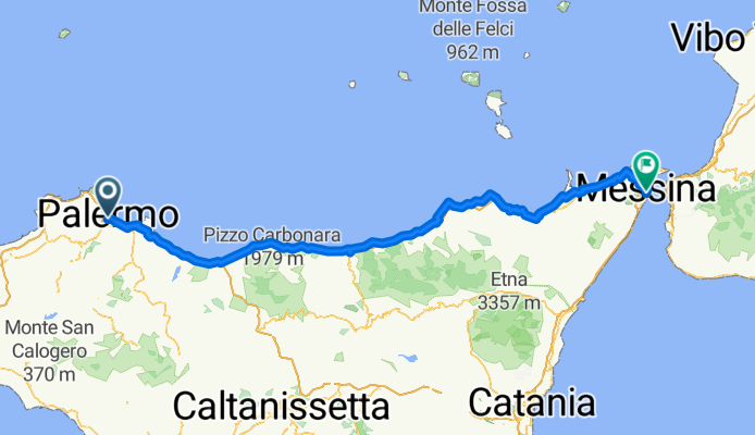Palermo to Messina