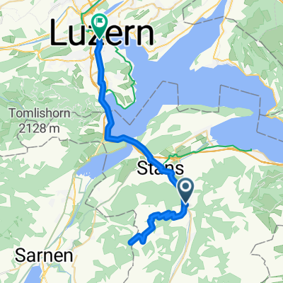 Lange Radrunde von Dallenwil nach Luzern