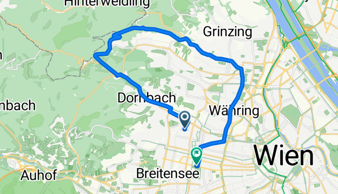 Alszeile-Parapluieteich-Höhenstraße-Häusl am Roan-Sievering-Fünfhaus