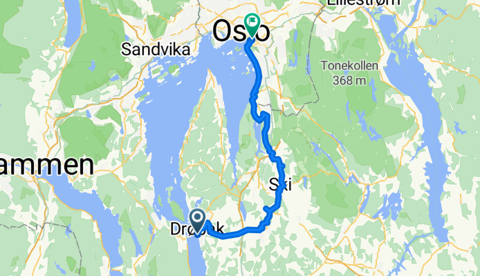Lengthy bike tour from Drøbak to Oslo