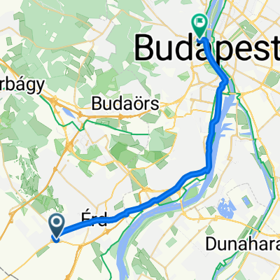 ride from Érd to Budapest