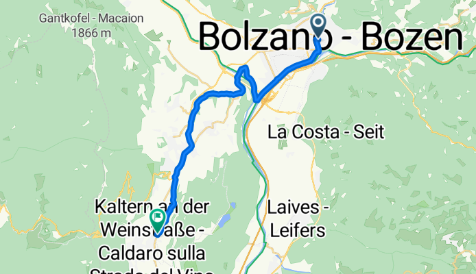 Bozen to Wine Center Kaltern