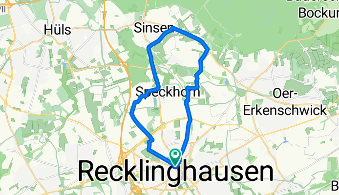 Recklinghausen-Lohtor – Oer – Marl-Sinsen – Recklinghausen-Lohtor