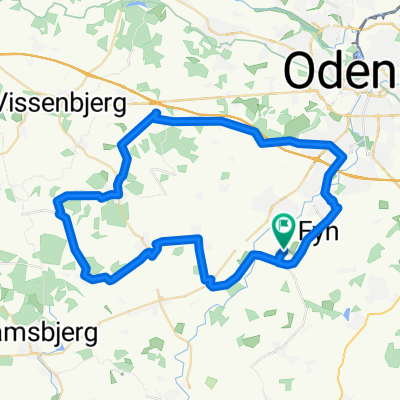 Søndags cykling kort