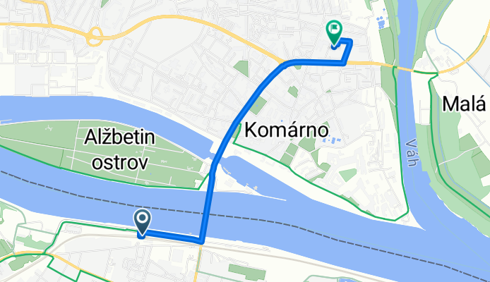 Csárda túra helyszínére Komárom vasútállomásról