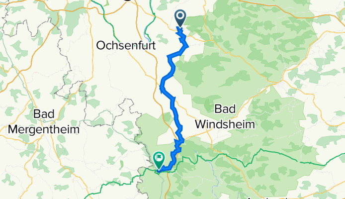 Iphofen nach Rothenburg ob der Tauber
