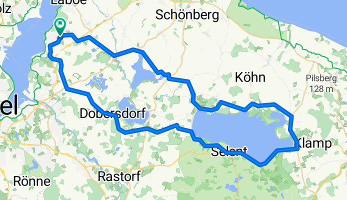 Heikendorf über Schönkirchen, Dobersdorf um den Selenter See und zurück
