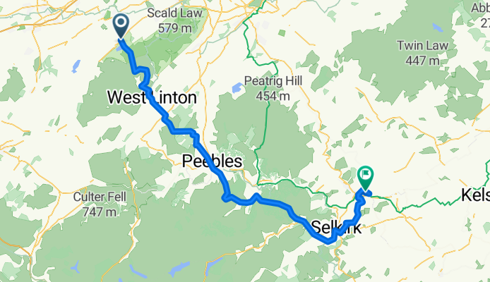 Cross Borders Drove Road Harperrig - Selkirk &amp; Borders Abbeys route to Tweedbank