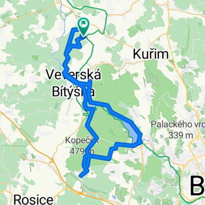 Na okruh, Žebětín, Prygl, Sentice