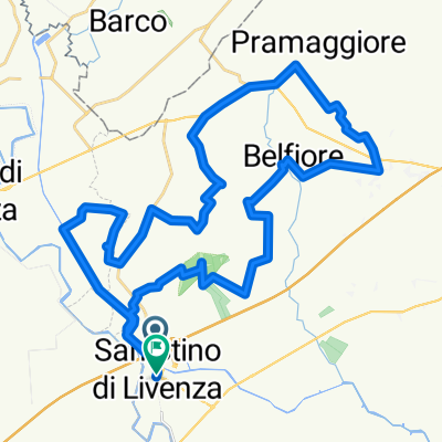 Lengthy bike tour through Santo Stino di Livenza