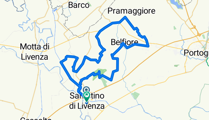 Lengthy bike tour through Santo Stino di Livenza