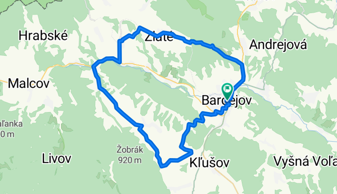 Bardejov - čergovská cyklotrasa