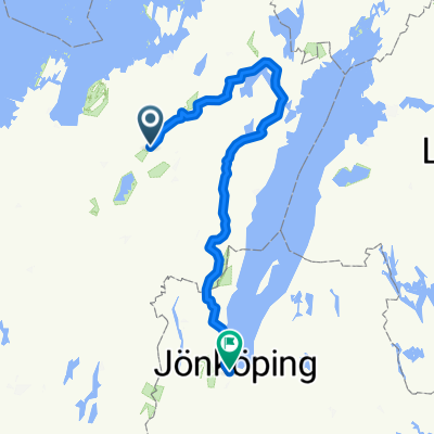 200km från stugan öst
