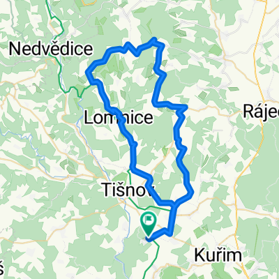 Sentice, Unín, Kozárov, Bedřichov, Osiky, přes Sýkoř Lomnice Sentice