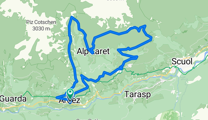 Ardez-Ftan-Prui-Clünas-Alp Laret-Valmala-Ardez