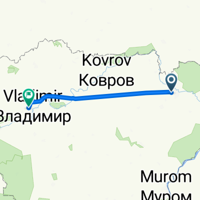 Lengthy bike tour from ΠΡΠ·Π½ΠΈΠΊΠΈ to ΠΠ»Π°Π΄ΠΈΠΌΠΈΡ