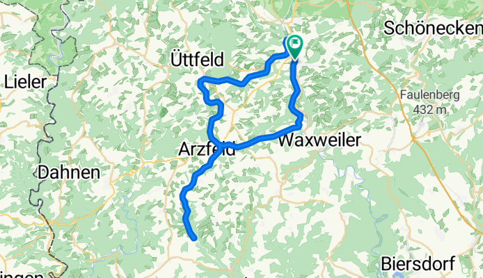 Lünebach -Zweifelscheid - Enztal- Prüm route 7 juli 2017