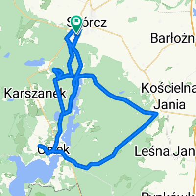 Long bike tour through Skórcz