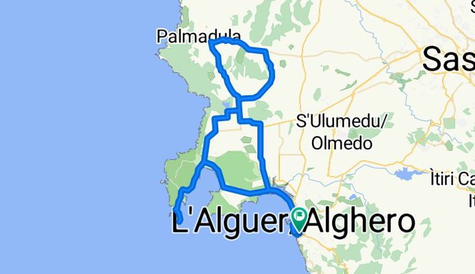 Angedras - Capo Caccia loop 85km